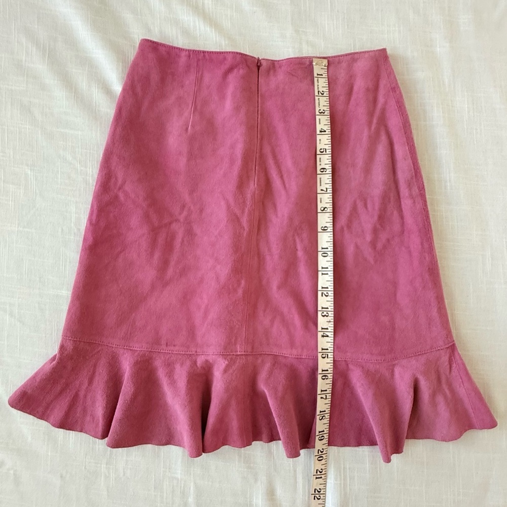 Vintage Lilly Pulitzer Pink Suede Petal Skirt Size 0 - Picture 3 of 5
